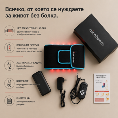 VitaBeam™ Терапевтичен колан с червена светлина